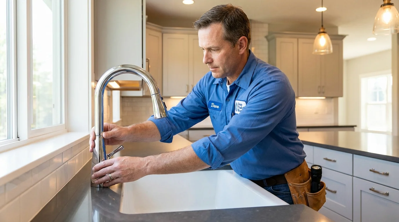 Kitchen faucet installation by Johns Plumbing LLC in Campbell